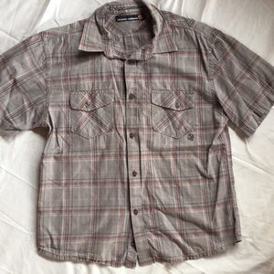BUNDLE SALE Gray/Red button down boys shirt
